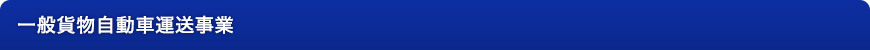一般貨物自動車運送事業